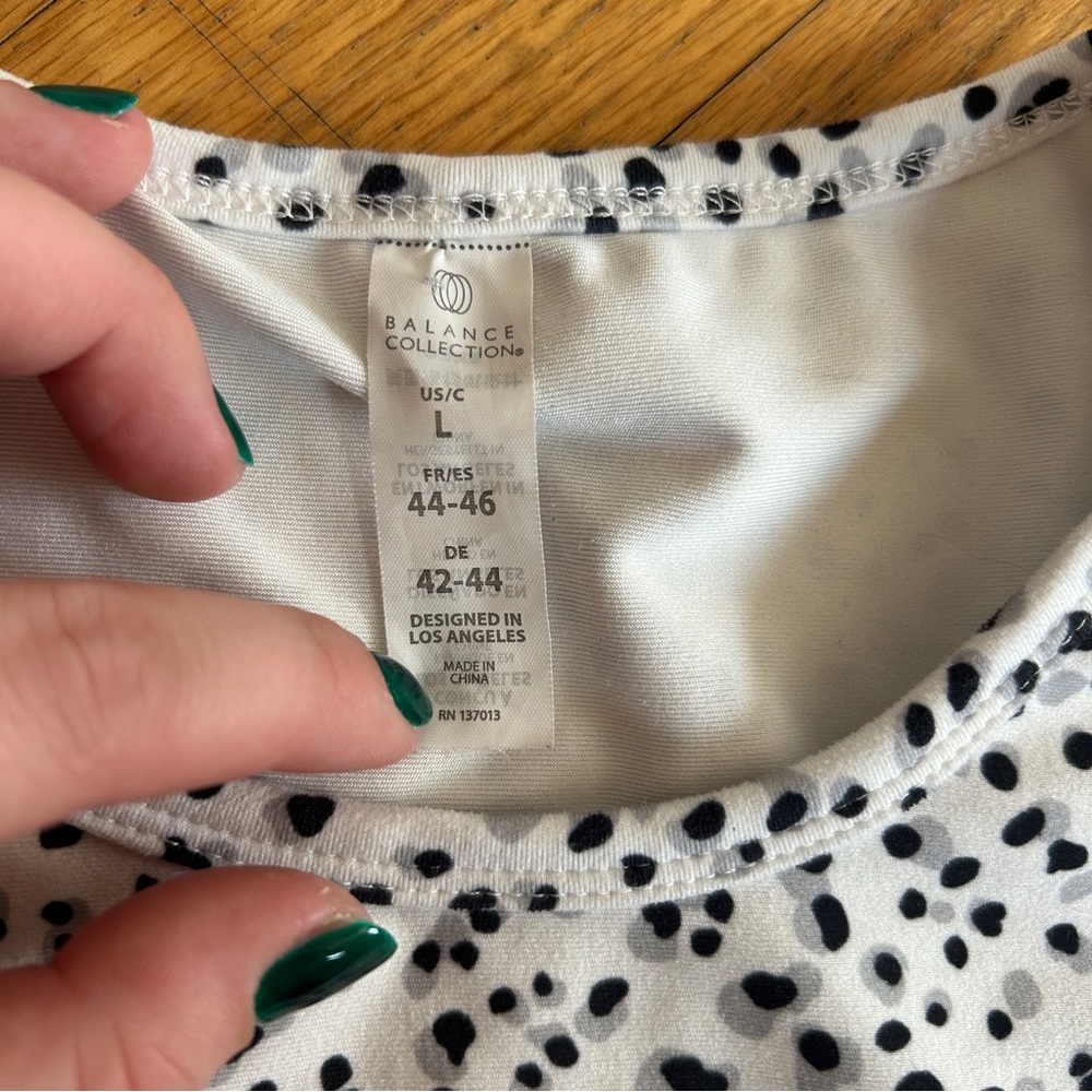 Balance Collection Black and White Spotted Top - Picture 2 of 4